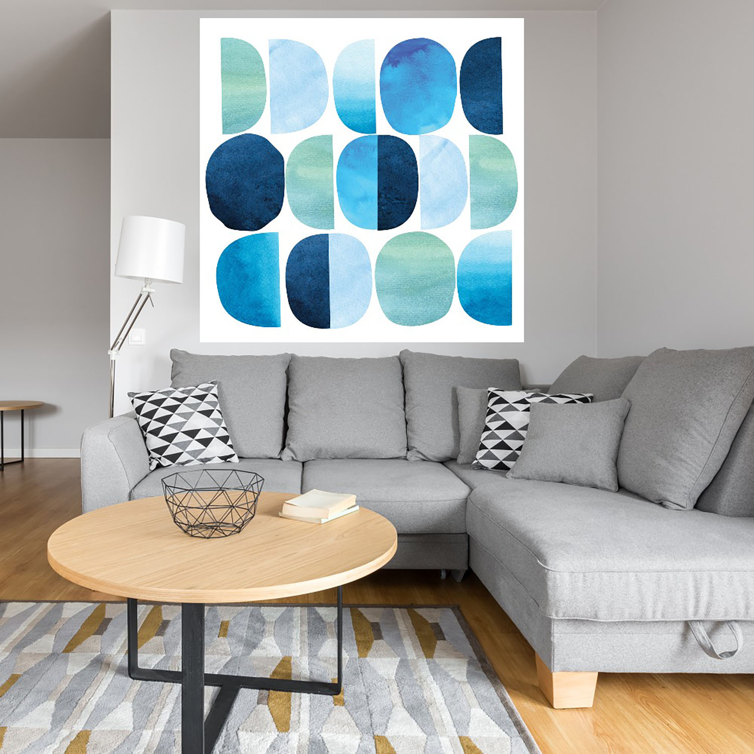 Foto 4 | Cuadro Decorativo Fine Art Tj Códigos Azul Nikki Chu
