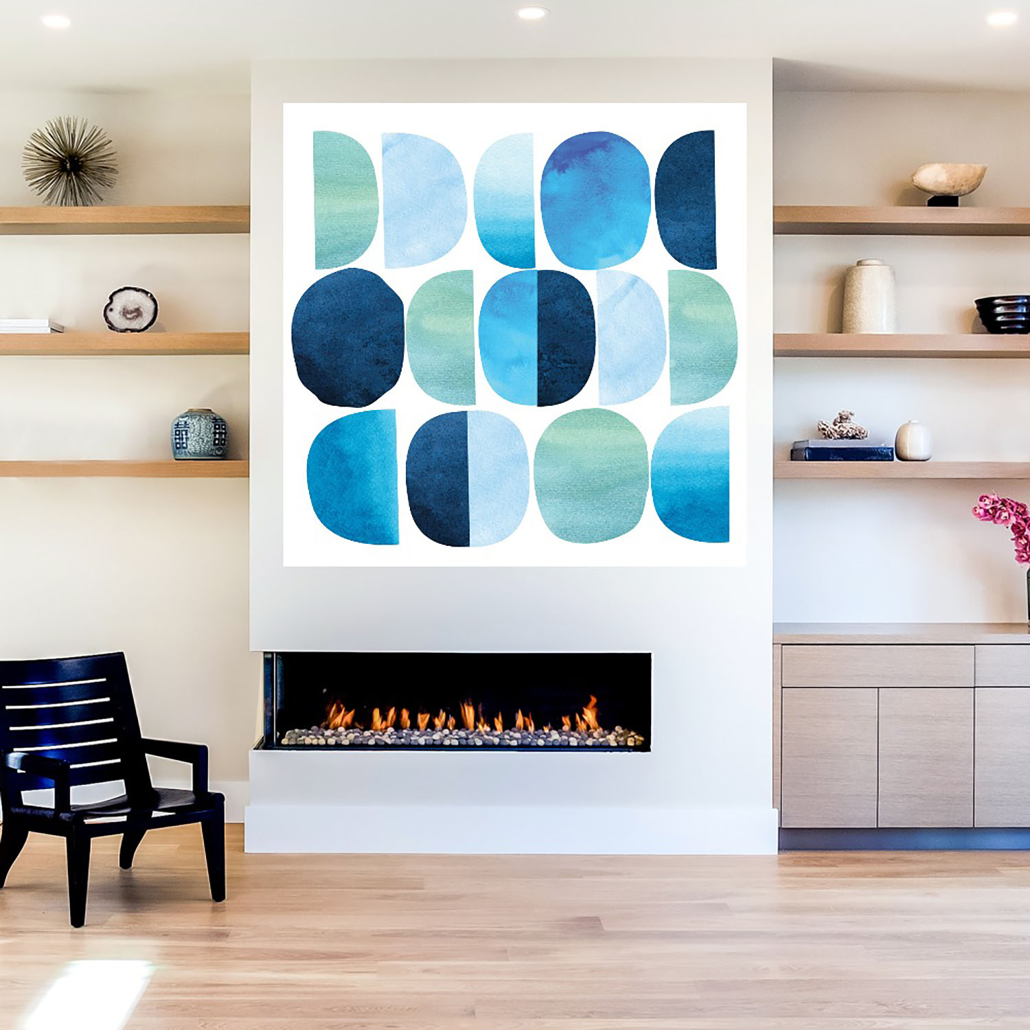 Foto 5 | Cuadro Decorativo Fine Art Tj Códigos Azul Nikki Chu