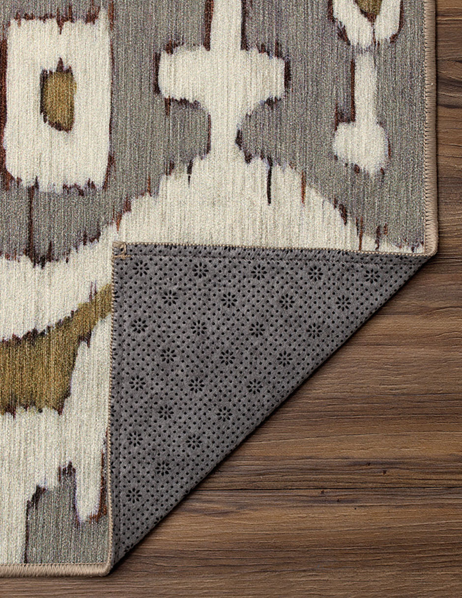 Foto 4 pulgar | Tapete Decorativo Lavable Ocre Ikat Gris Oro