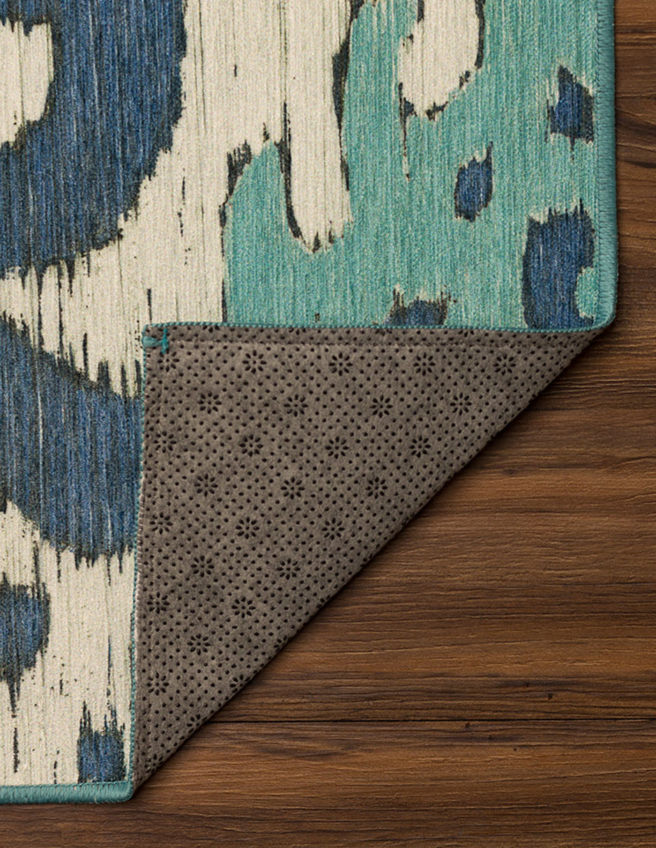 Foto 3 | Tapete Decorativo Lavable Ocre Ikat Azul Acero