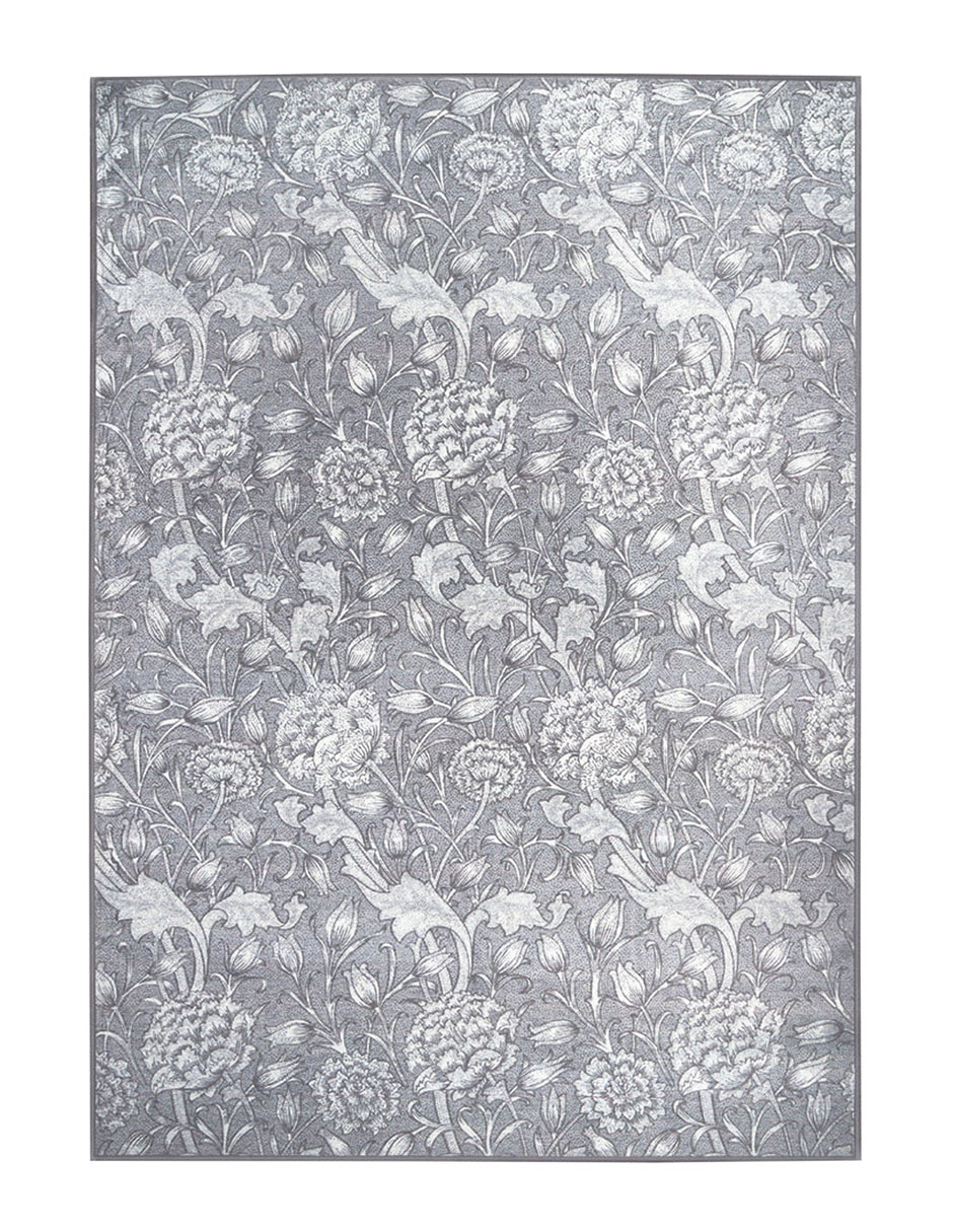 Foto 2 pulgar | Tapete Decorativo Lavable Kalini Floral Gris