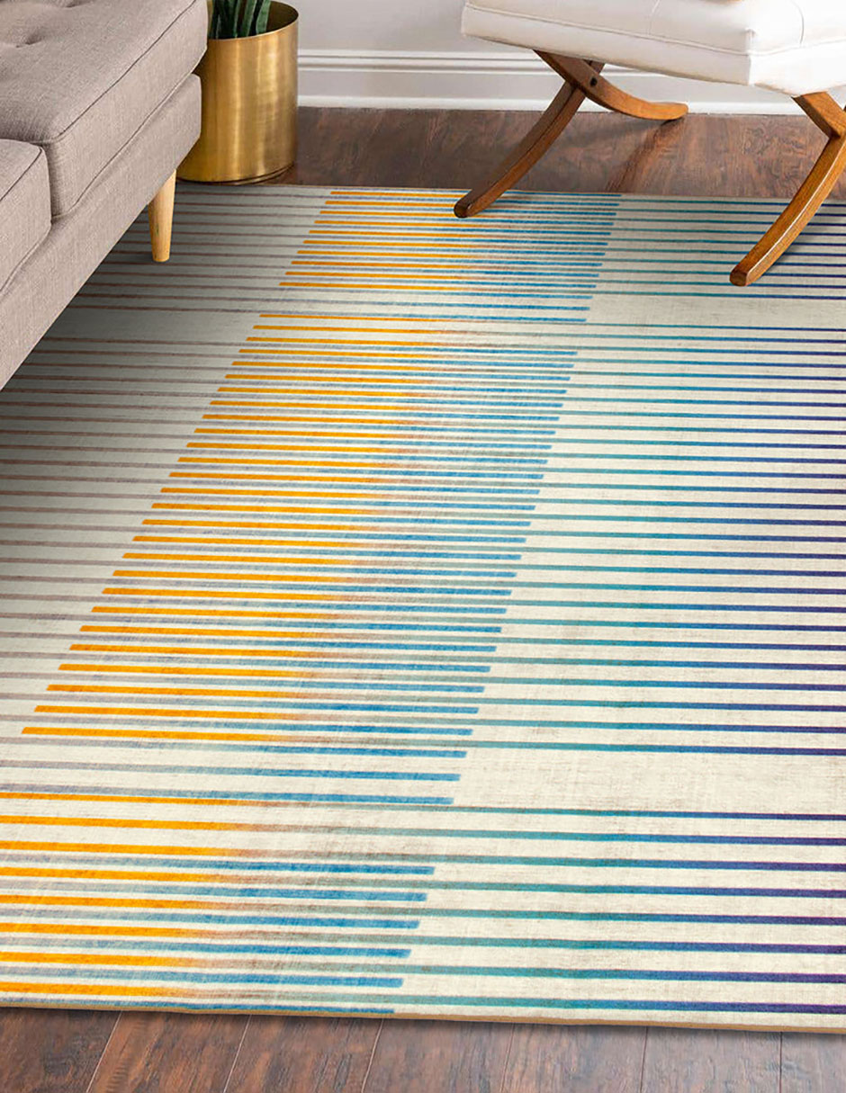 Foto 2 | Tapete Decorativo Lavable Flux Rayas Multicolor