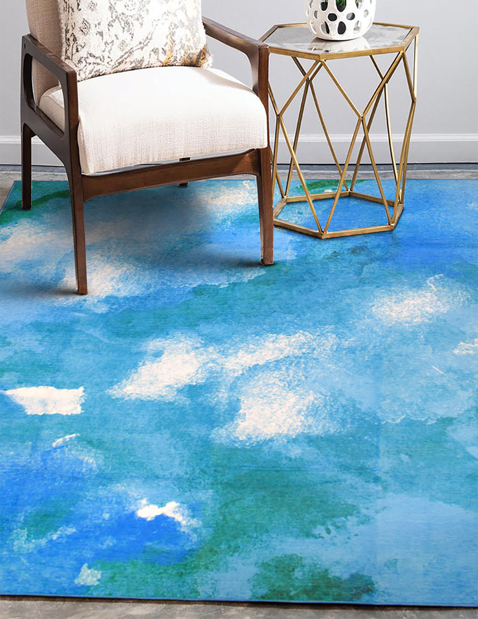 Foto 2 | Tapete Decorativo Lavable Aqua Acuarela