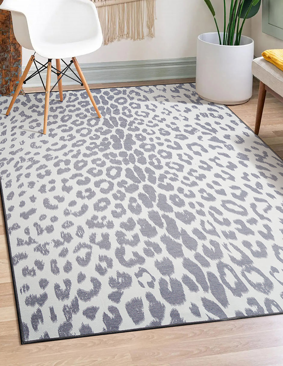 Foto 2 | Tapete Decorativo Lavable Miya Leopardo Gris