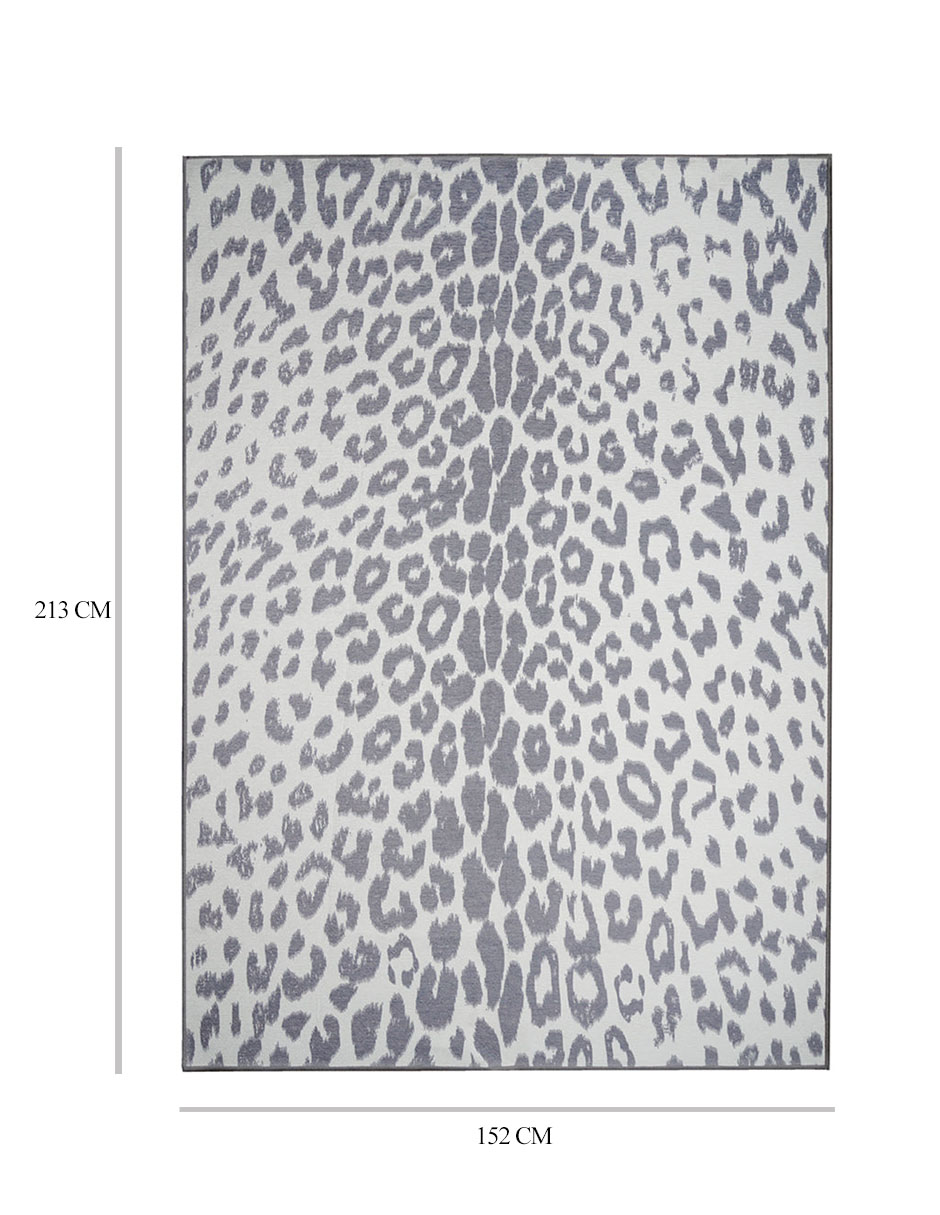 Foto 6 pulgar | Tapete Decorativo Lavable Miya Leopardo Gris