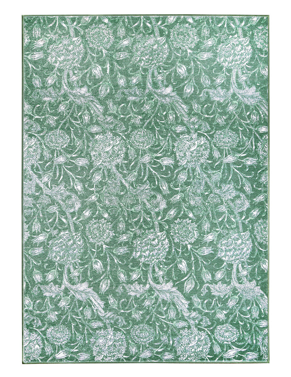 Tapete Decorativo Lavable Kalini Floral Verde