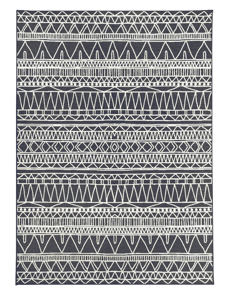 Foto 2 pulgar | Tapete Decorativo Lavable Chelsea Tribal Aztec En Gris Oscuro