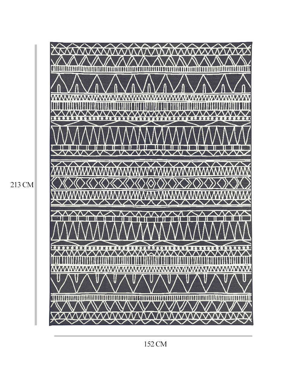 Foto 6 pulgar | Tapete Decorativo Lavable Chelsea Tribal Aztec En Gris Oscuro