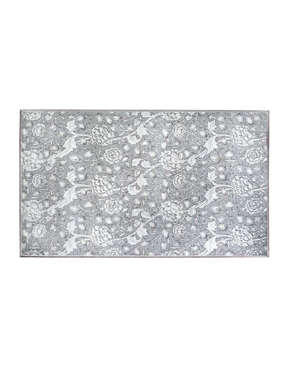 Tapete Decorativo Lavable Kalini Floral Gris