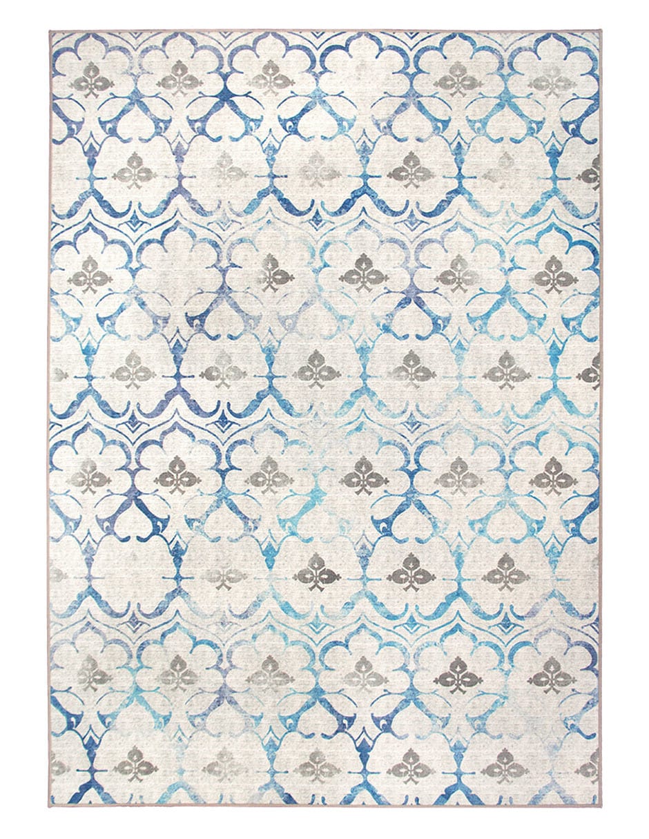 Tapete Decorativo Lavable Azul Y Beige Leilani Damask $2,250