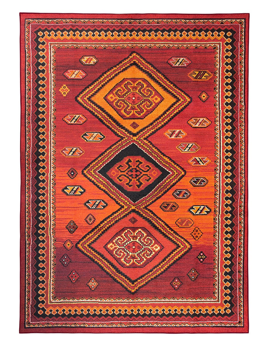 Tapete Decorativo Lavable Phoenix Kilim Granate $2,250