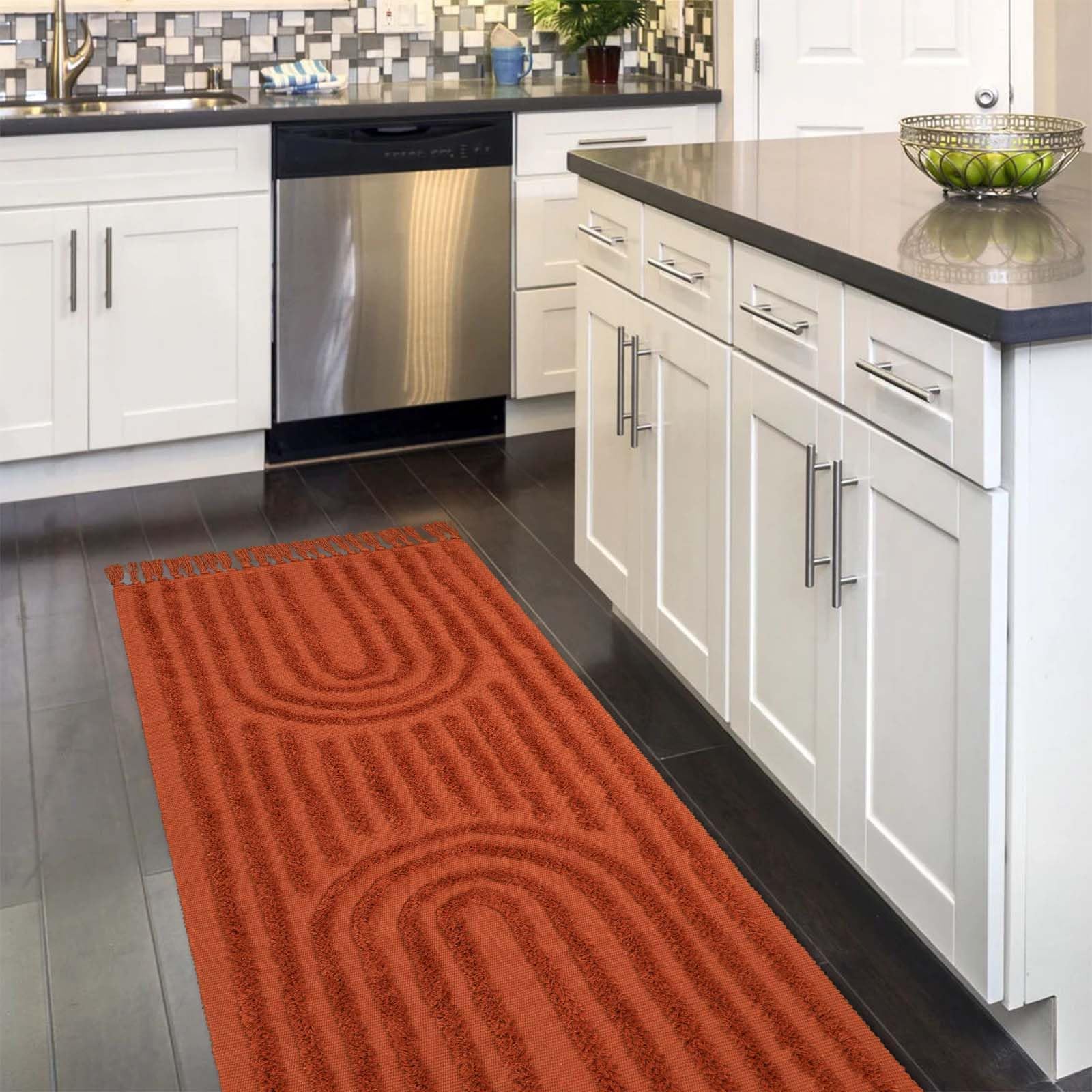 Foto 2 pulgar | Alfombra para Cocina Leevan 60 x 150 cm Terracota - Venta Internacional