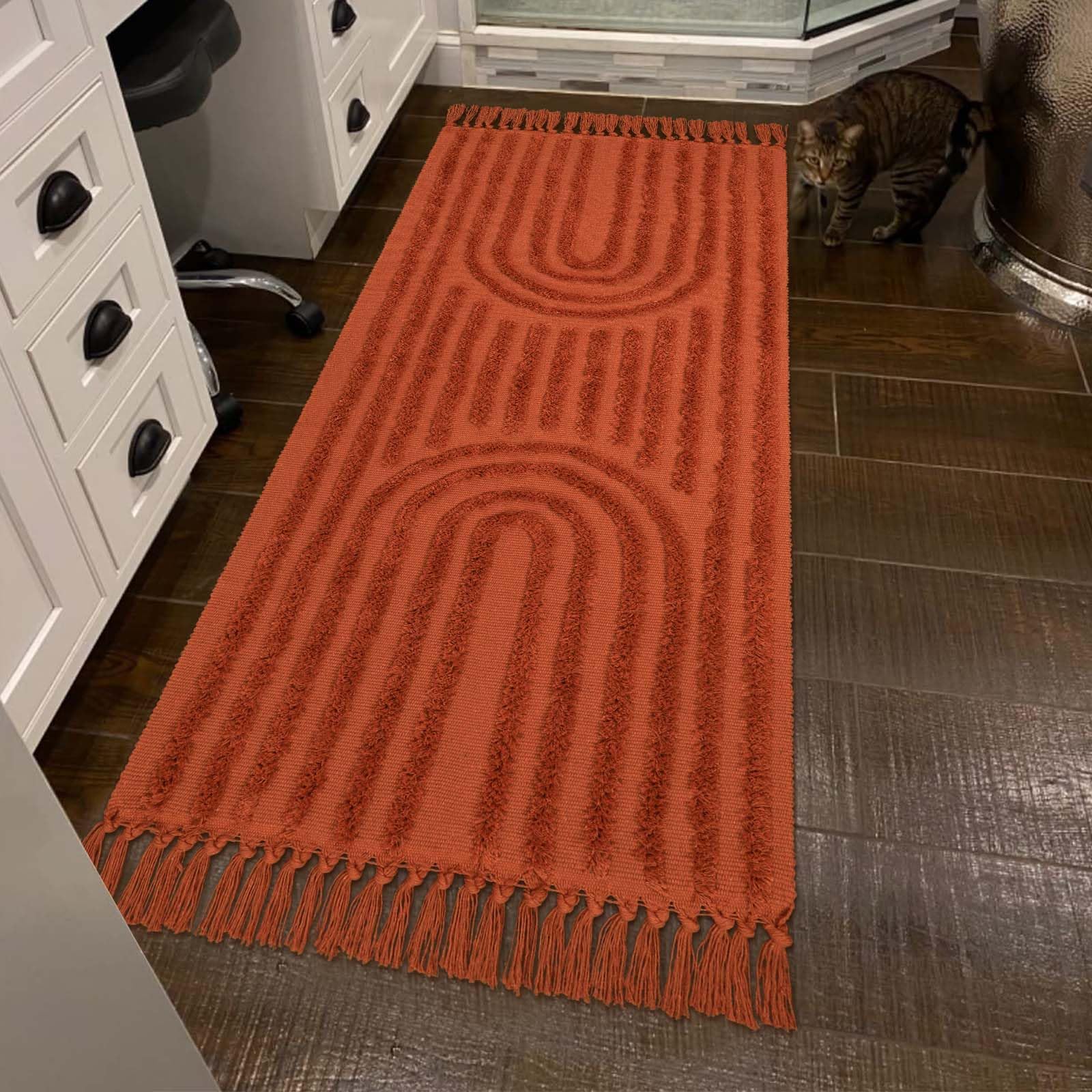 Foto 7 pulgar | Alfombra para Cocina Leevan 60 x 150 cm Terracota - Venta Internacional