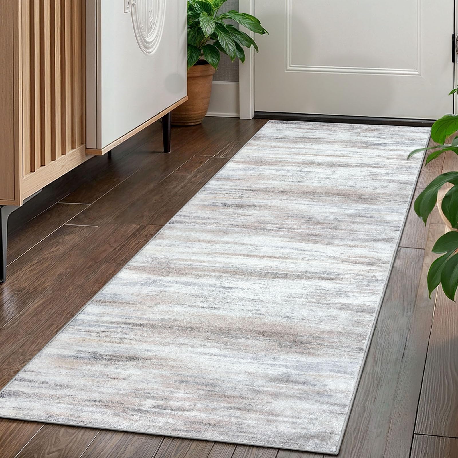 Alfombra Kozyfly Moderna Abstracta 60 X 150 cm Beige - Venta Internacional