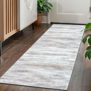 Foto 1 | Alfombra Kozyfly Moderna Abstracta 60 X 150 cm Beige - Venta Internacional