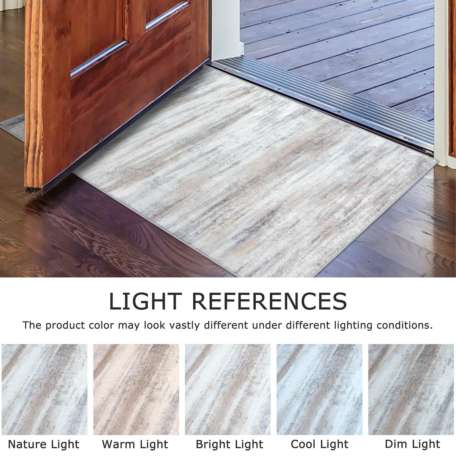 Foto 4 pulgar | Alfombra Kozyfly Moderna Abstracta 60 X 150 cm Beige - Venta Internacional