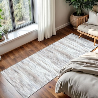 Foto 7 | Alfombra Kozyfly Moderna Abstracta 60 X 150 cm Beige - Venta Internacional
