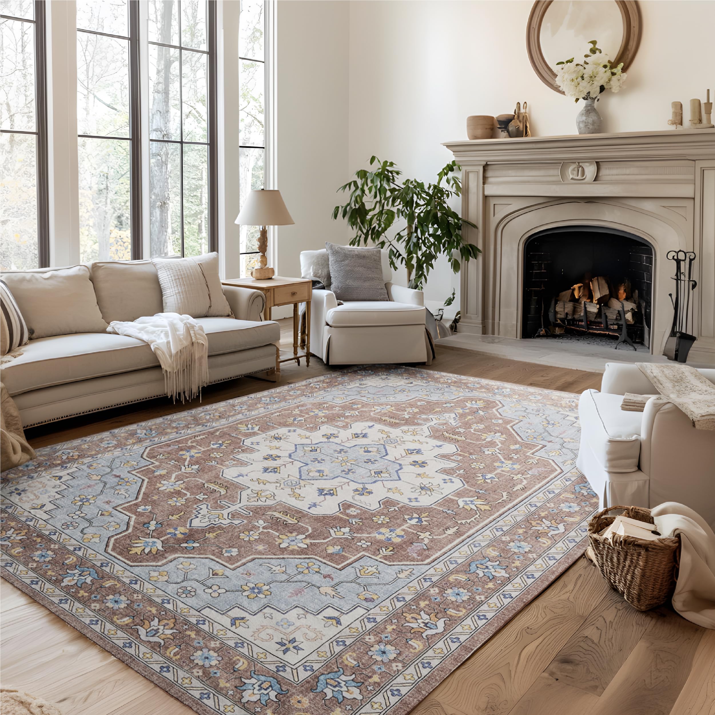 Alfombra Vintage Bedsure 5 X 7 Pies para Sala de Estar - Venta Internacional