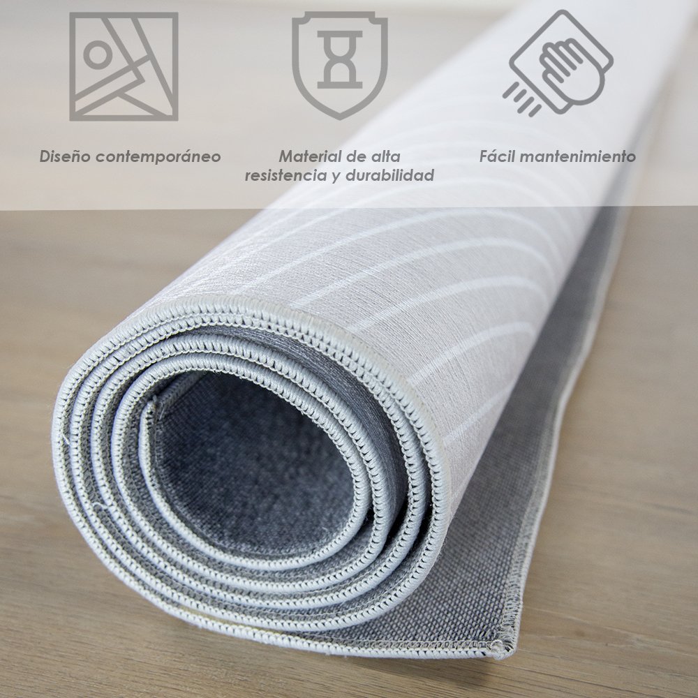 Foto 4 pulgar | Ilios Innova | Tapete Nórdico Estilo Lienzo Para Sala U Oficina Antideslizante
