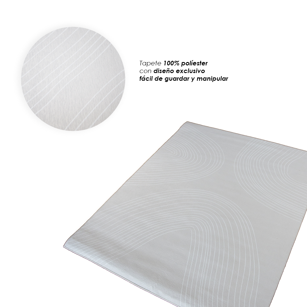 Foto 7 pulgar | Ilios Innova | Tapete Nórdico Estilo Lienzo Para Sala U Oficina Antideslizante