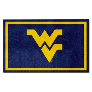 Foto 1 | Alfombra Fanmats De Nailon, Color Del Equipo De Virginia Occidental, 130 Cm X 210 Cm - Venta Internacional.