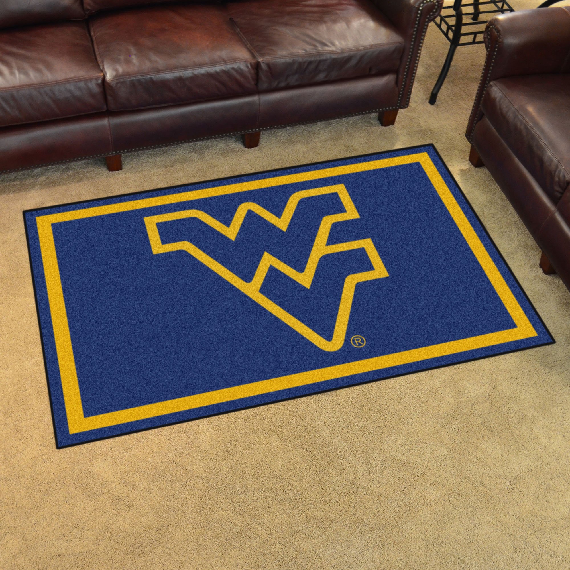 Foto 3 pulgar | Alfombra Fanmats De Nailon, Color Del Equipo De Virginia Occidental, 130 Cm X 210 Cm - Venta Internacional.