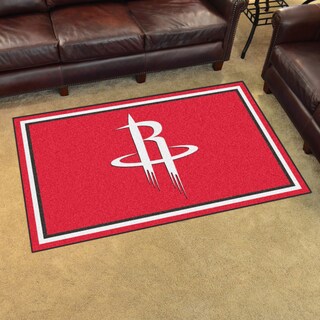 Foto 2 | Alfombra Fanmats Houston Rockets De Felpa De 120 Cm X 180 Cm - Venta Internacional.