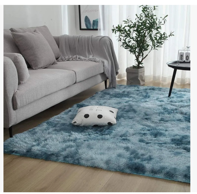 Foto 3 pulgar | Alfombra Decorativa Sala De Estar Y Dormitorio Modeloazul