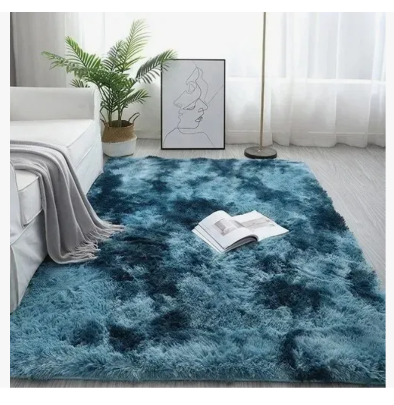 Foto 6 pulgar | Alfombra Decorativa Sala De Estar Y Dormitorio Modeloazul