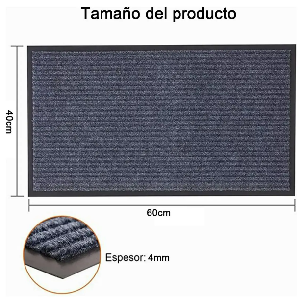 Foto 3 pulgar | Alfombra De Entrada Xtellar Moderna Antideslizante Y Absorbente En Elegante Gris - Set 2 Piezas
