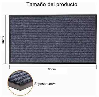 Foto 2 | Alfombra De Entrada Xtellar Moderna Antideslizante Y Absorbente En Elegante Gris - Set 2 Piezas