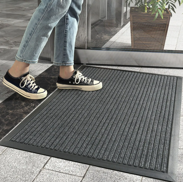 Foto 5 pulgar | Alfombra De Entrada Xtellar Moderna Antideslizante Y Absorbente En Elegante Gris - Set 2 Piezas