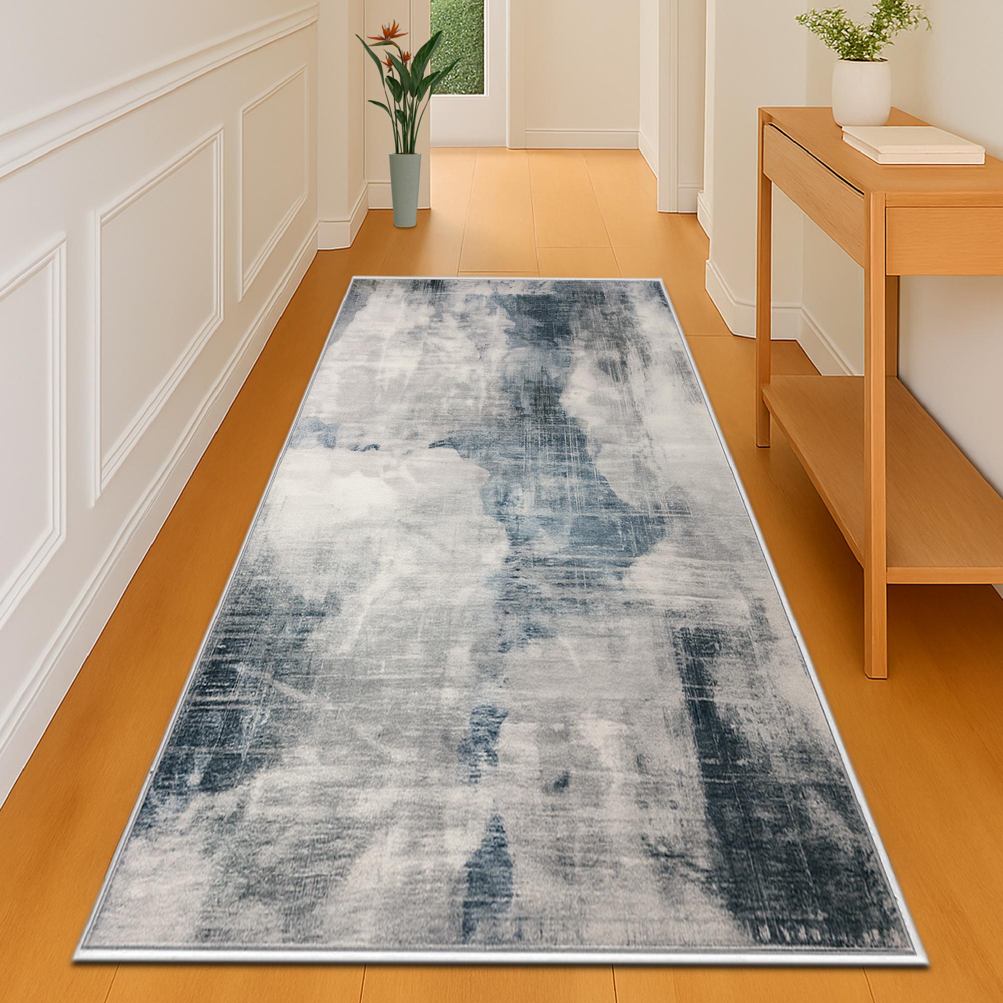 Foto 2 pulgar | Magma Life Alfombra Grande De 90x150 Cm (3x4.9 Ft), Color Gris, Estilo Moderno, Suave Al Tacto Tipo Cachemira, Anti