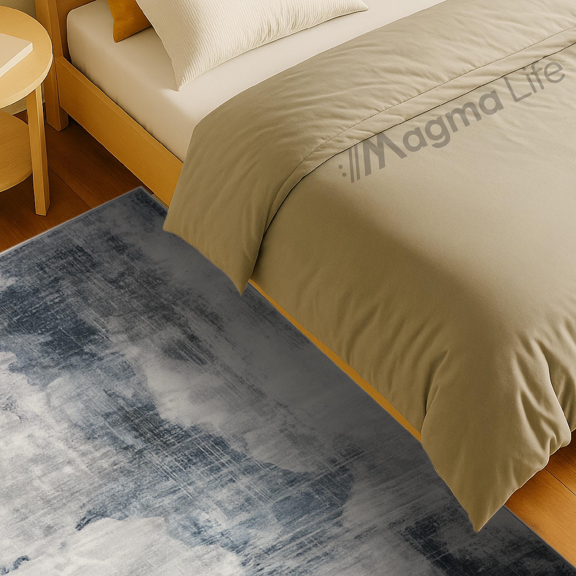 Foto 3 | Magma Life Alfombra Grande De 90x150 Cm (3x4.9 Ft), Color Gris, Estilo Moderno, Suave Al Tacto Tipo Cachemira, Anti