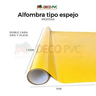 Foto 5 | Alfombra Tipo Espejo – Oro Y Plata