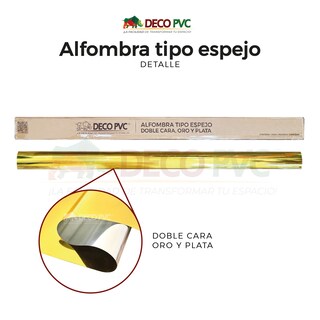 Foto 6 | Alfombra Tipo Espejo – Oro Y Plata