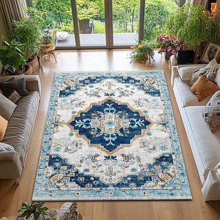 Foto 3 | Alfombra Crystal Velvet Nórdica Étnica Lavable Antideslizante - Venta Internacional.
