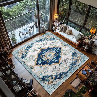 Foto 4 | Alfombra Crystal Velvet Nórdica Étnica Lavable Antideslizante - Venta Internacional.