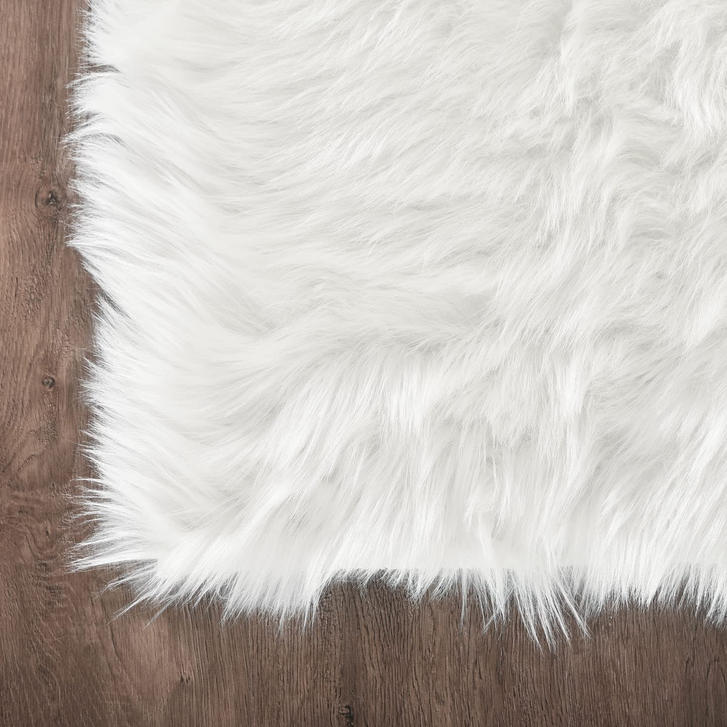 Foto 6 pulgar | Alfombra Latepis de Piel de Oveja Blanca 60 X 90 cm Piel Sintética para Sala de Estar - Venta Internacional