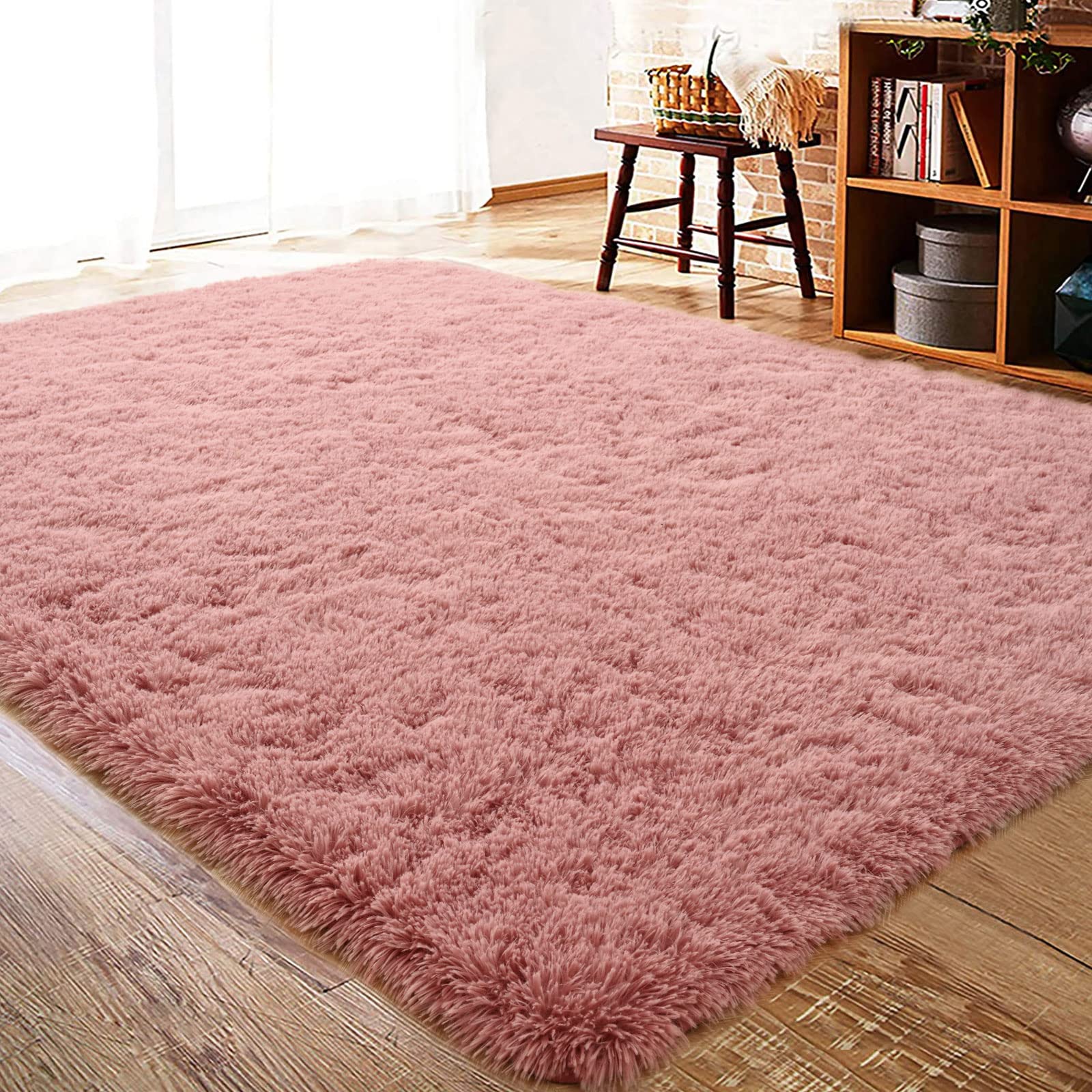 Alfombra Iseau Fluffy Shaggy Velvet Antideslizante Para Dormitorio  - Venta Internacional.