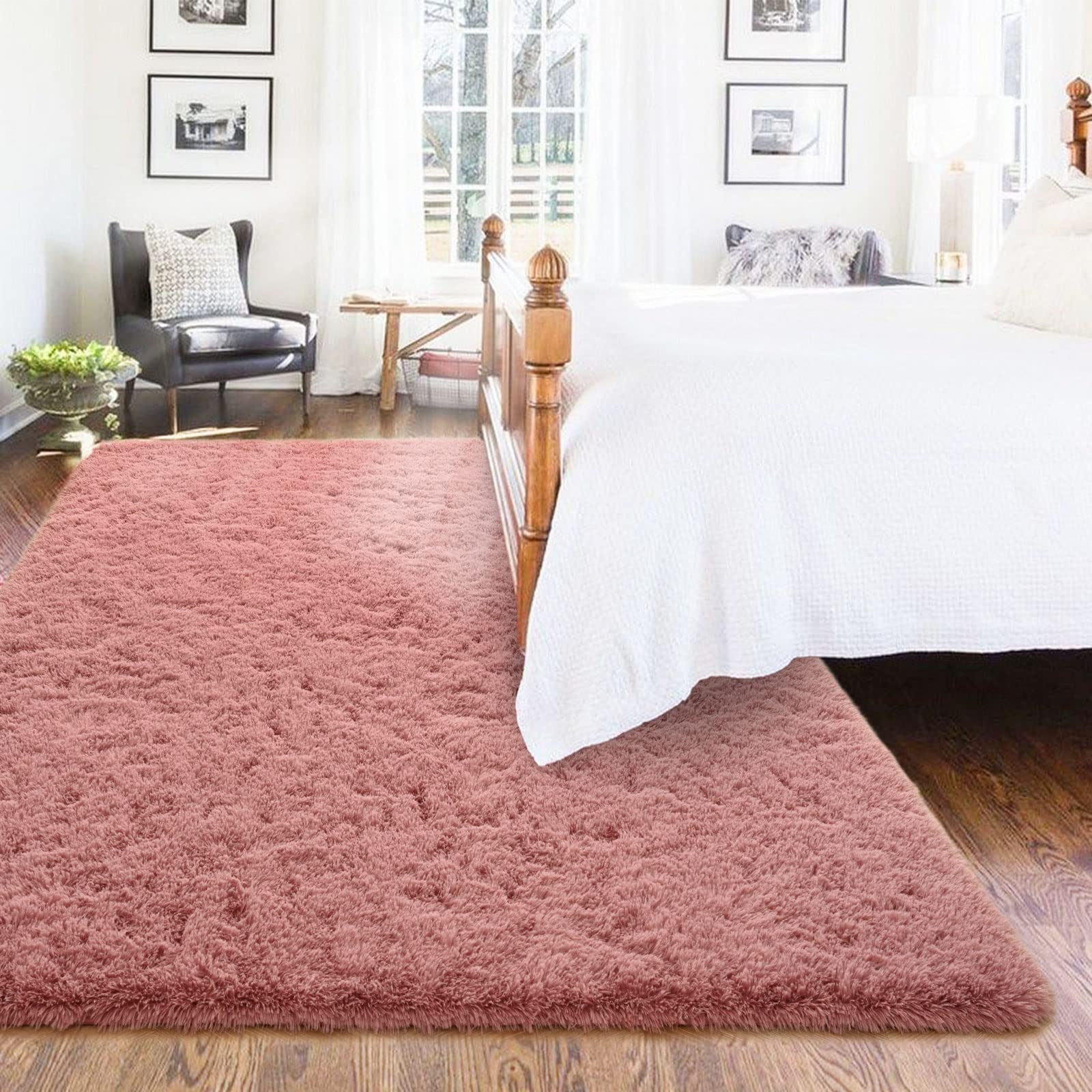 Foto 7 | Alfombra Iseau Fluffy Shaggy Velvet Antideslizante Para Dormitorio  - Venta Internacional.