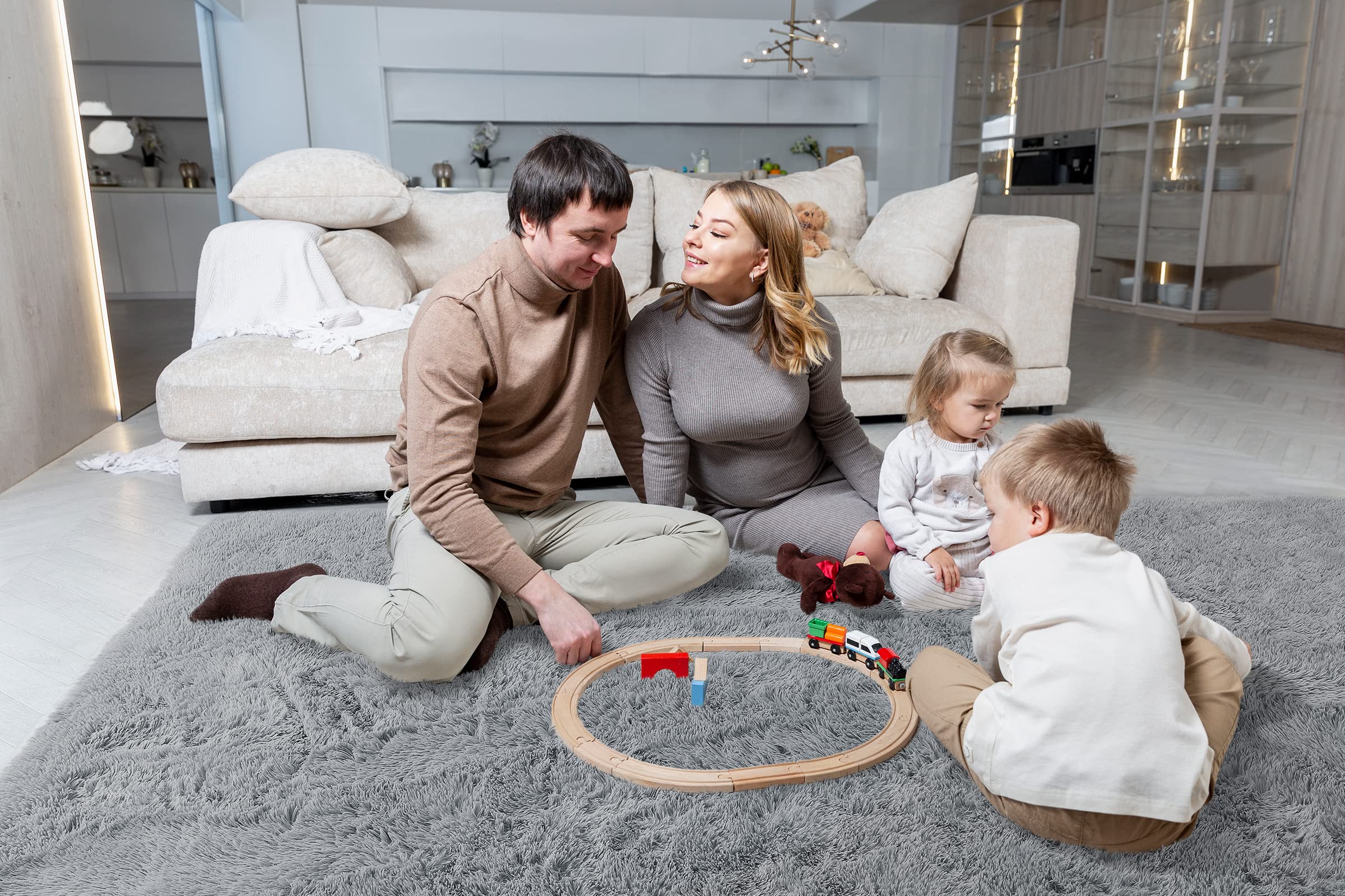 Foto 4 pulgar | Alfombra Lochas Ultrasuave Y Esponjosa Para Sala De Estar, 72 X 108 Pulgadas - Venta Internacional.