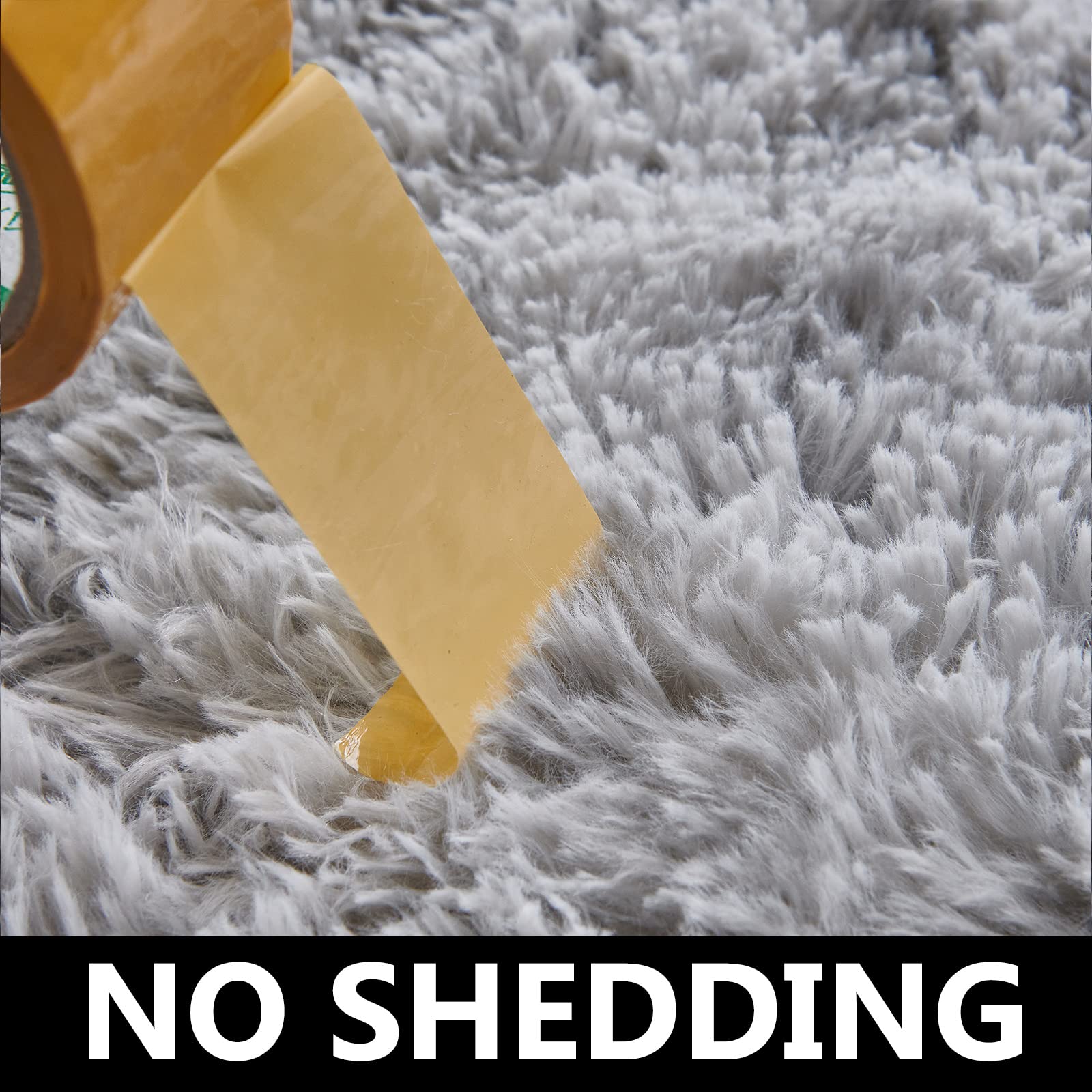 Foto 4 | Alfombra Tabayon Shag 150 X 210 cm Gris Claro Antideslizante - Venta Internacional