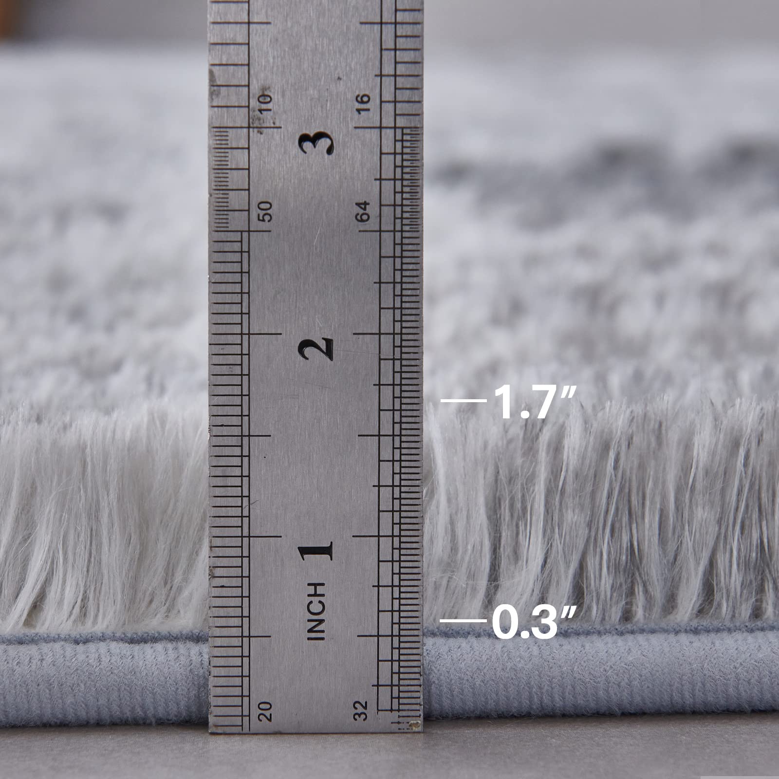 Foto 7 pulgar | Alfombra Tabayon Shag 150 X 210 cm Gris Claro Antideslizante - Venta Internacional