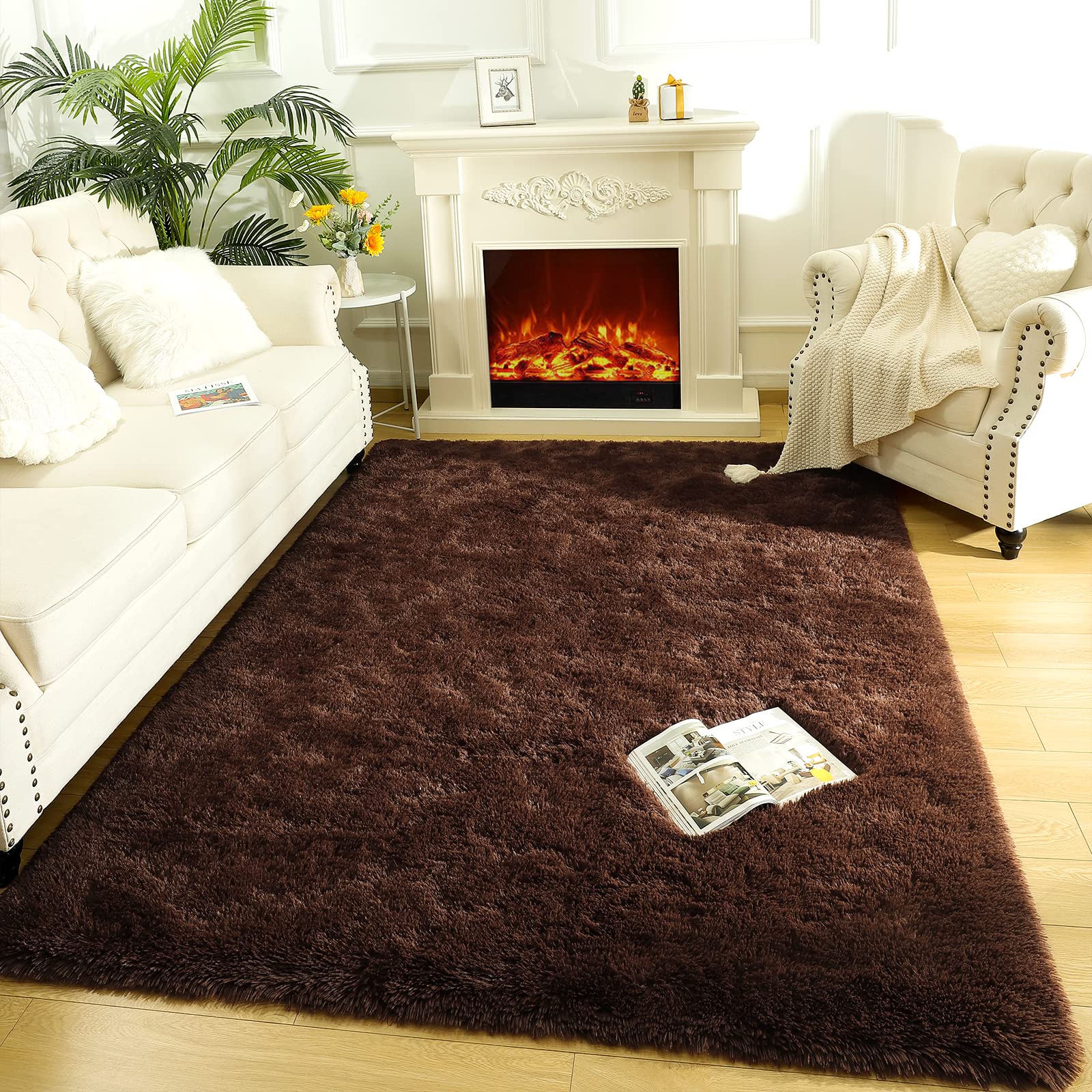 Foto 4 | Alfombra Lochas Ultrasuave Y Esponjosa Para Sala De Estar, 72 X 108 Pulgadas - Venta Internacional.