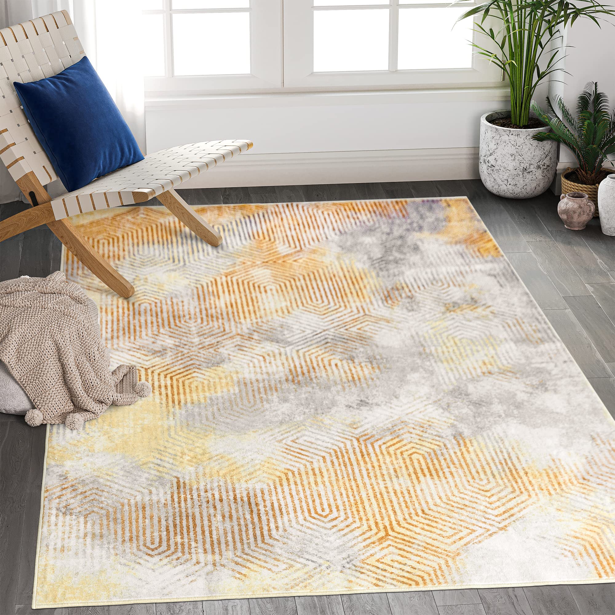 Foto 2 pulgar | Area Rug Art&tuft, Lavable, Con Respaldo Antideslizante, Abstracto, 5 Pies - Venta Internacional.