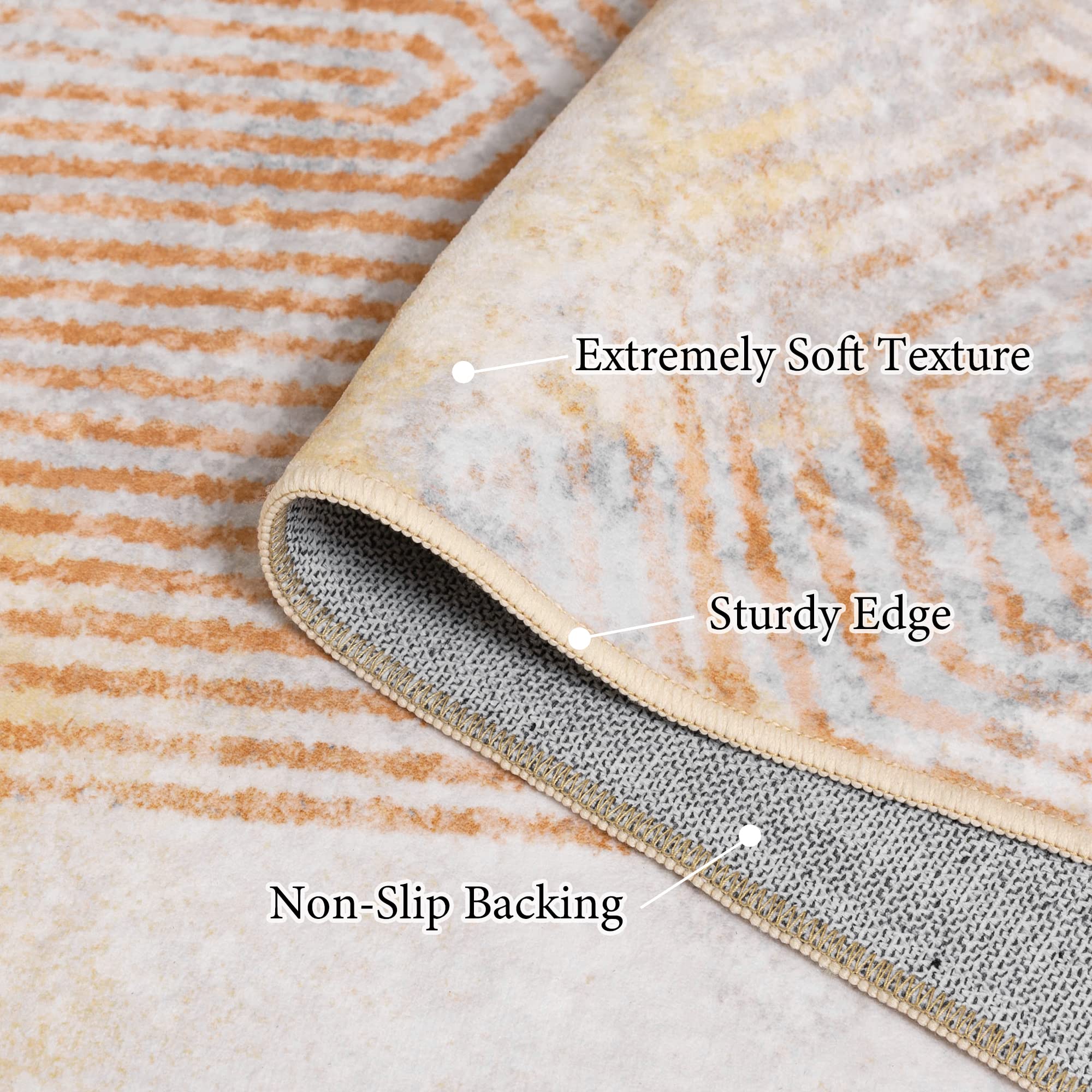 Foto 4 pulgar | Area Rug Art&tuft, Lavable, Con Respaldo Antideslizante, Abstracto, 5 Pies - Venta Internacional.