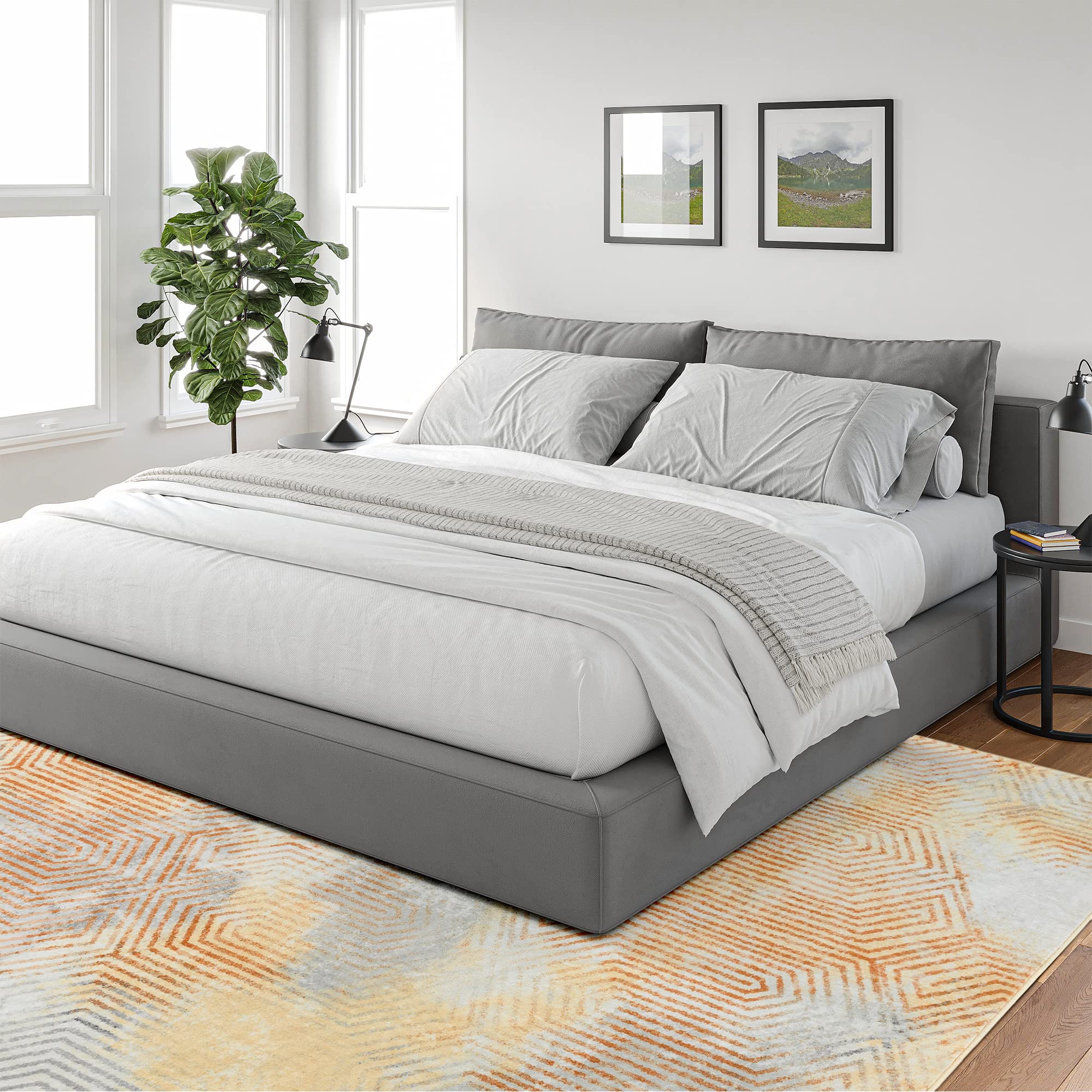 Foto 6 | Area Rug Art&tuft, Lavable, Con Respaldo Antideslizante, Abstracto, 5 Pies - Venta Internacional.