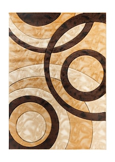 Foto 2 | Alfombra Glory Rugs Círculos Marrones 120 X 180 cm - Venta Internacional