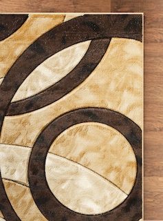 Foto 3 | Alfombra Glory Rugs Círculos Marrones 120 X 180 cm - Venta Internacional